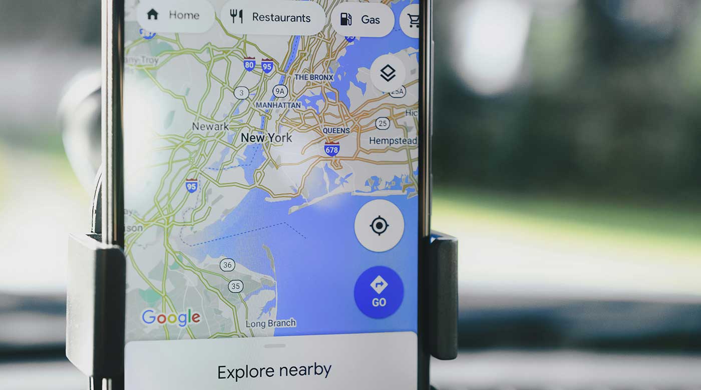 Using Google Maps to plan your itinerary.