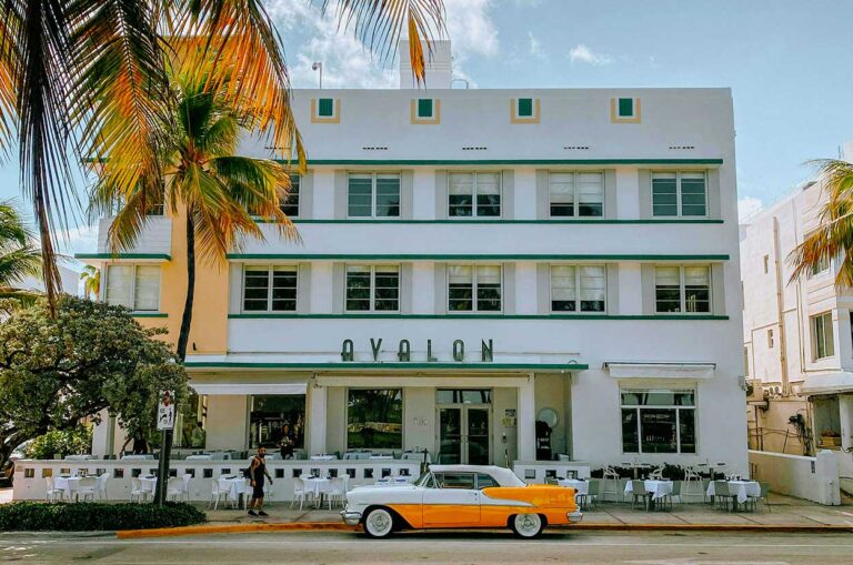 The Avalon Hotel in Miami's Art Deco district