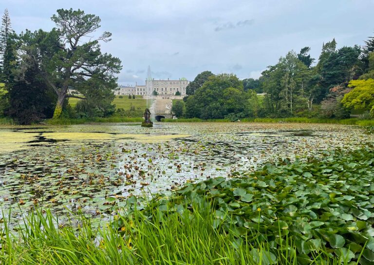 View of Powerscourt Estate from the pond